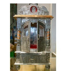 Diwali Celebration: Oxidized Copper Temple (9x12 Inch)