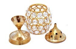 Brass Diya With Diamond Cover - Diwali Celebration SI-32