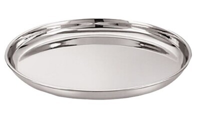 Signature Stainless Steel Bleeding Plate 27cm - Versatile Food Platter for Ramadan and Diwali