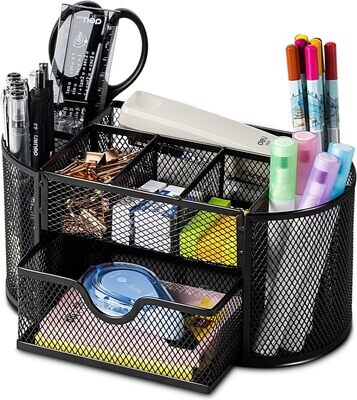 DELI 8902 Mesh Desk Organizer (Pen &amp; Accessories) 8 compartments
