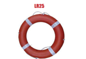 Swimming Pool Rescue Ring - 2.5Kgs, Orange with Reflective Grey Strips and White Rope (LR25)