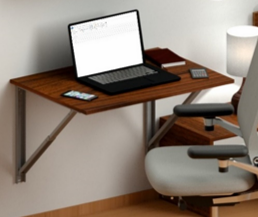 EBCO TB60 Table Shelf Bracket (Recessed) - Anthracite, Load Capacity-150kg, Size-60cm