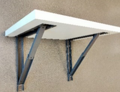 EBCO TBR40 Table Shelf Bracket - Recessed - Anthracite, 400mm