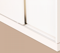 EBCO HS50PDT-2Hi Slide 50 Plus Sliding Door Track (DomeTrack) 2 Door - Soft Close - Zinc White