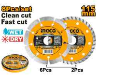 Ingco DMD301153 Diamond Discs Set (8 Pcs/Set)
