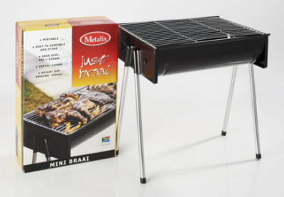 Metalix Mini Braai [400] Portable Charcoal BBQ Grill