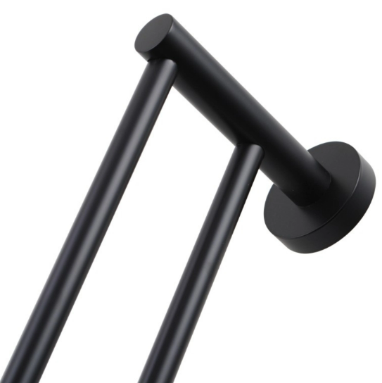 Sterling Black Double Towel Rack 60cm Model XBT-0646