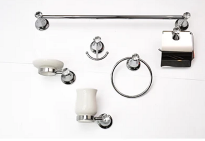 Sterling 6-Piece Bathroom Accessories Set with Stylish Soap Dish Model 1600