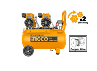 Ingco ACS224501-8 50L Silent and Oil-Free Air Compressor