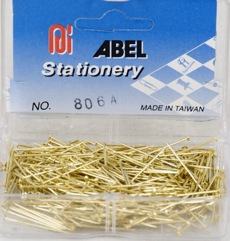 Office Pins - Gold Plated 1 Inch, 100PCS in a Box, Model 806A