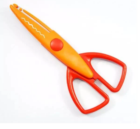 Child-Safe 5-Inch Fun Craft Scissor - Plastic Handle in OPP Bag, Item No. J-5
