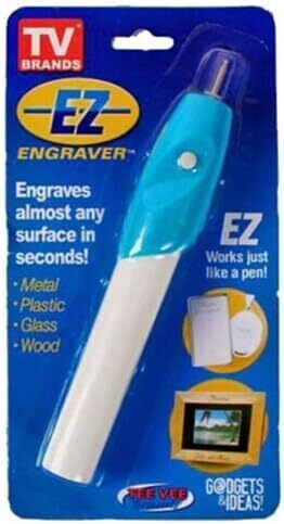 Engraving Pen on Blister Pack - As Seen on TV, Uses 2x AA Batteries