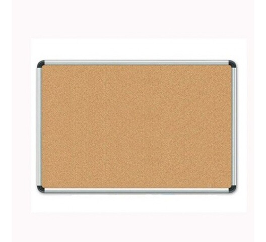 Bulletin Board - 6ft x 4ft Single-Sided Cork Board with Aluminum Frame