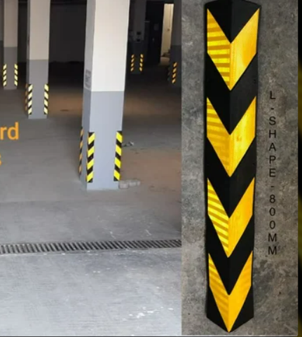 Rubber Corner Guard - Height 800mm, Sides 100cm x 10cm, Weight: 2.5kgs, Thickness: 12mm