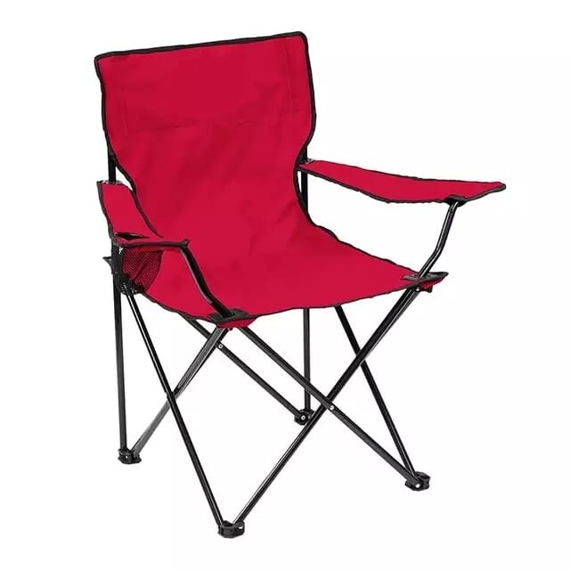 Foldable Camping Chair with Cup Holder and Carry Bag - Lightweight, Portable Seating for Road Trips, Balcony Patio, and Beach Use
