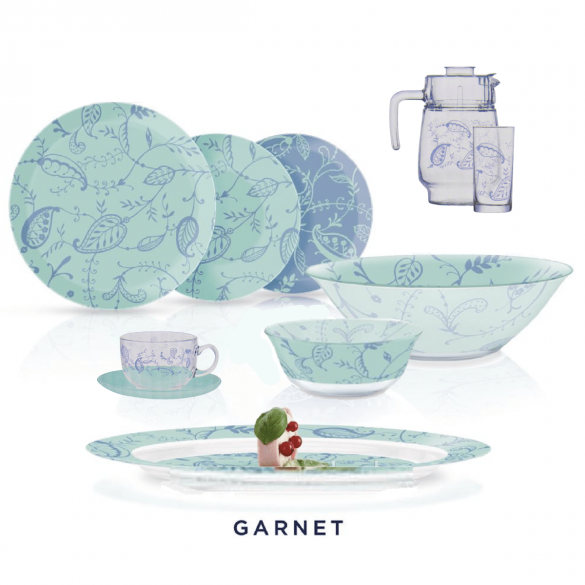Luminarc Simply Garnet Dinner Set 46pc Dinner Set [Q0925]