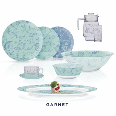 Luminarc Simply Garnet Dinner Set 46pc Dinner Set [Q0925]