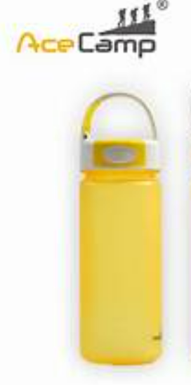 AceCamp Tritan Water Bottle 550ml with Clip Handle (Carabiner) Yellow - Model 1552