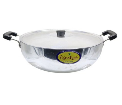 Signature Belly Cooking Pot - Indian Kadai with Lid, 30cm (No. 7), 7 Litres