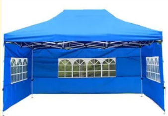 Large Canopy Gazebo Tent with Side Walls & Windows - Size 3x6m (Available in White, Blue, and Red)