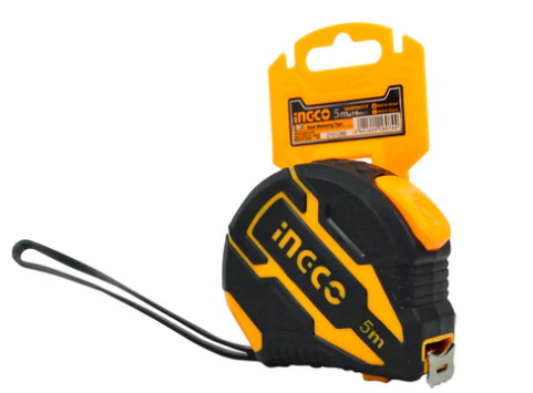 INGCO SELF-LOCK Industrial Steel Measuring Tape Measure - HSMT08519, 5m x 19mm, Self-Lock Function