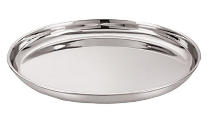 Signature Stainless Steel Bleeding Plate 22cm - Multipurpose Food Platter for Ramadan and Diwali