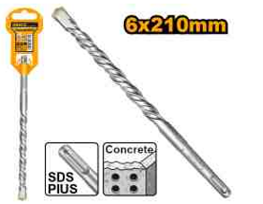 INGCO DBH1210603 SDS Plus Hammer Drill Bit - Versatile 6x210mm Bit for Precise Drilling