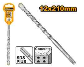 INGCO DBH1211202 SDS Plus Hammer Drill Bit - Robust 12x210mm Bit for Powerhouse Drilling