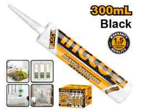 Ingco HASS03 Acetic Silicone Sealant (Black) - Premium Sealant for Lasting Results