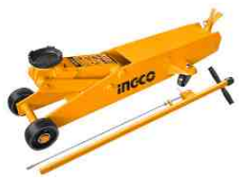 Ingco HLFJ1001 Hydraulic Long Floor Pallet Jack - 10 Ton Capacity for Heavy-Duty Material Handling