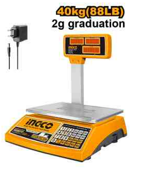 Ingco HESA3404 Electronic Scale - Dual Display Precision Weighing up to 40kg