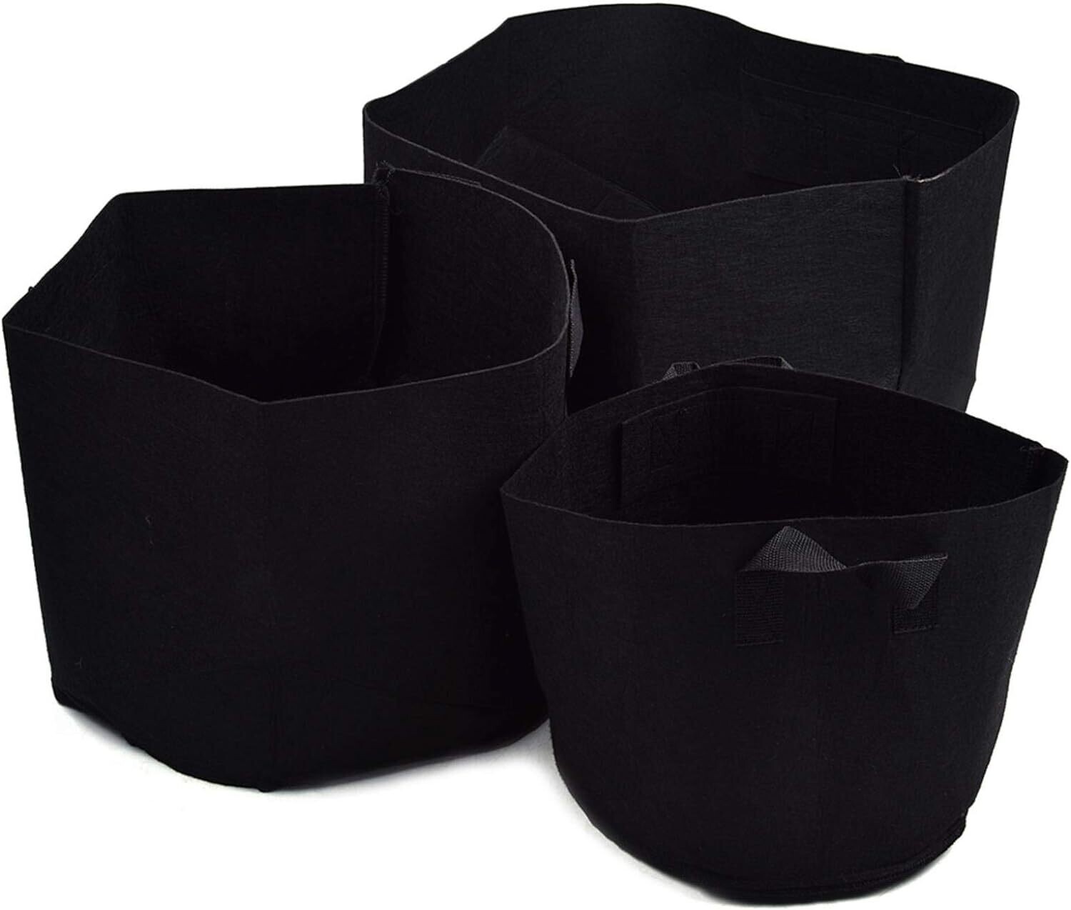 Planting Bag/Grow Bags Fabric Pots Nursery Bags with Handles Plant Seeding Bags Container 3pcs Set - 3 Gallon Capacity