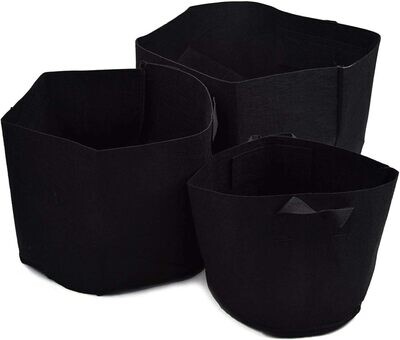Planting Bag/Grow Bags Fabric Pots Nursery Bags with Handles Plant Seeding Bags Container 3pcs Set - 2 Gallon Capacity