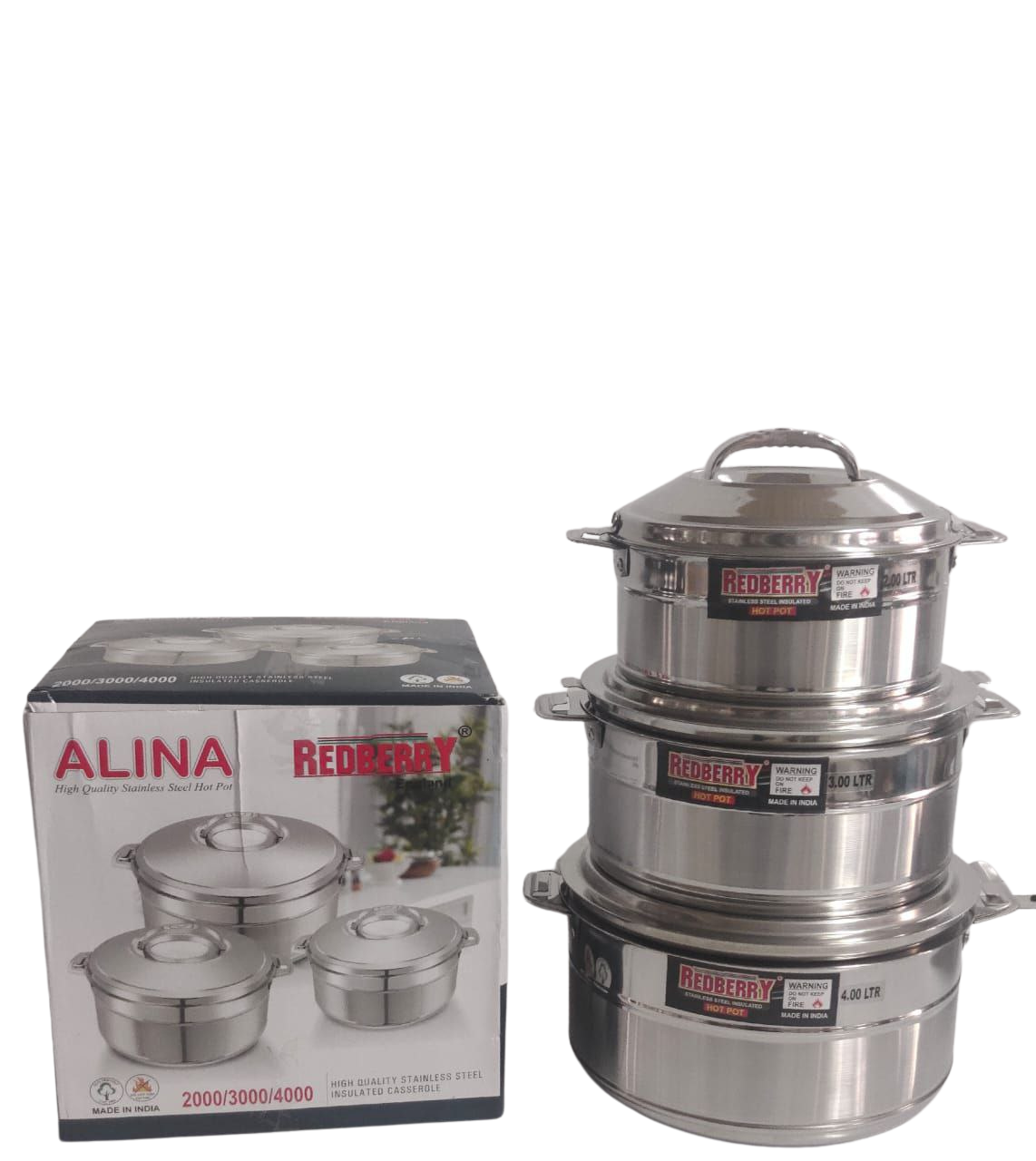 Redberry stainless Steel Hot pot 4L|6L|9L Alina Insulated Hot Pot keeps Hot