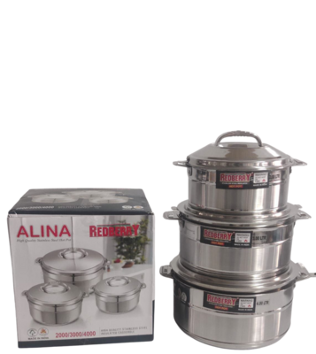 Redberry stainless Steel Hot pot 2L|3L|4L Alina Insulated Hot Pot keeps Hot