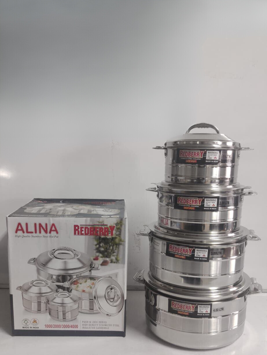 Redberry stainless Steel Hot pot 1L|2L|3L|4L Alina Insulated Hot Pot keeps Hot