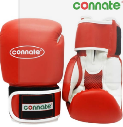 Connate Boxing Gloves - Red/White, 10oz: Unleash Your Power in Style