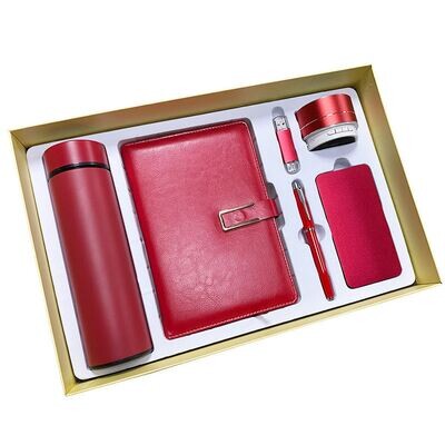 Luxury Business Gift Set: Thermos Flask, Pen, Card Holder, Notebook – Corporate Gift Set & Promotional Items (Model RMGS23) - Elegant Gift Box Edition