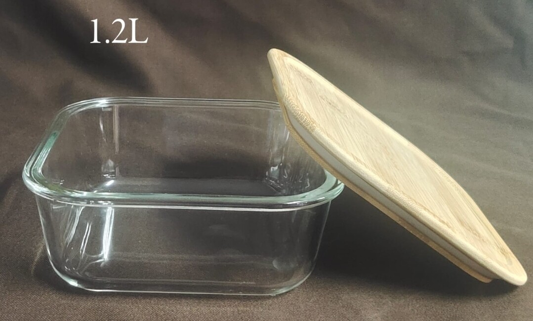 Redberry Oven Baking Pan with Bamboo Lid 1.2L