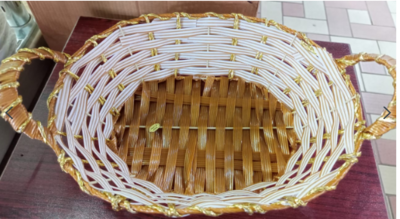 Oval Mini Fruit Basket 30x23cm - Decorative and Versatile Living Room and Kitchen Accent