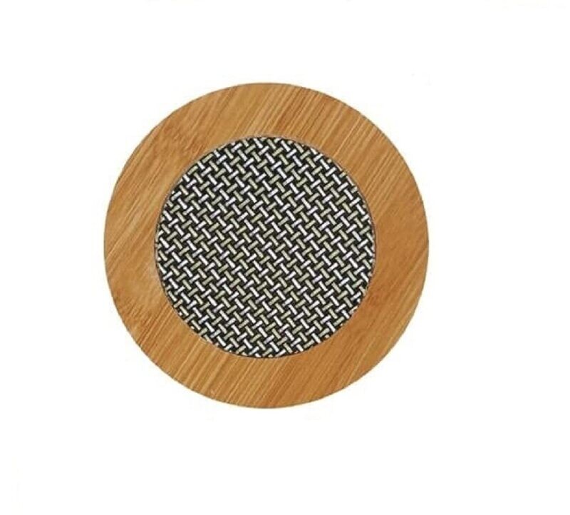 Round Shape Bamboo Wooden Coaster (15cm) Heat Table Pad - Stylish and Protective Dining Table Accessory