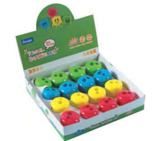 Guangbo HB35017 Pencil Sharpener - 16pcs in 4 Colors