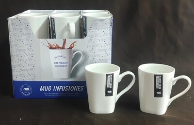 Danny Home White Porcelain Tea Mugs 300ml 6pcs set