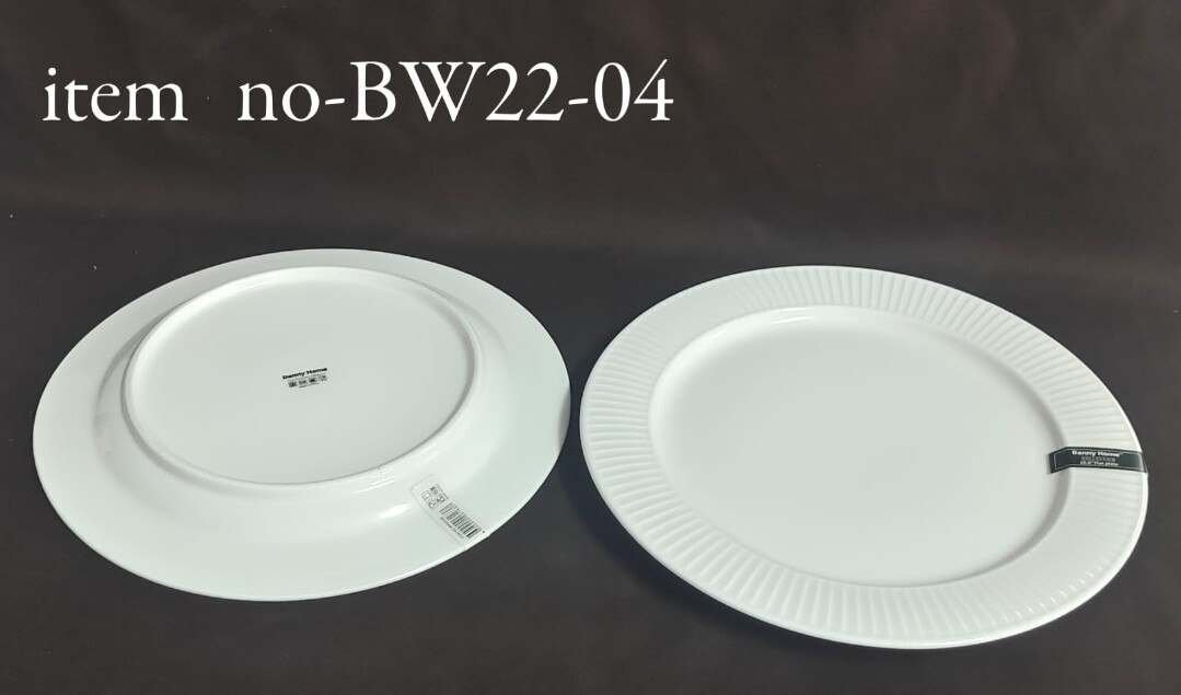 Danny Home White Porcelain Dinner Plate 10.5" BW22-04 