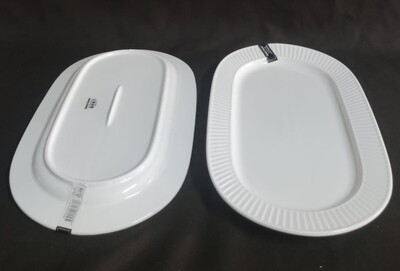 Danny Home White Porcelain Oval Plate 13.5&quot; BW22-14