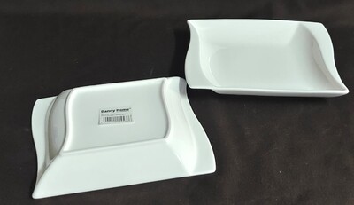 Danny Home 8&quot; Square Deep Plate in Fine Porcelain (BW009-2)