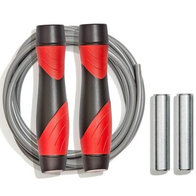 Reebok Skip Rope Premium Grey RARP-12021: Elevate Your Cardio with Tangle-Free Efficiency and Adjustable Length