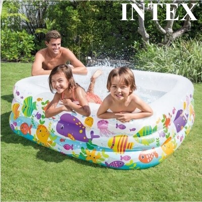 Intex Swim Center Sea Aquarium 57471: Colorful Inflated Pool for Splashing Fun (3+ Years)