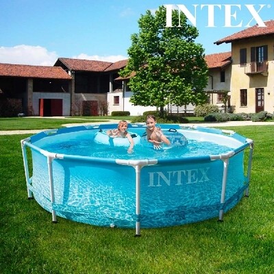 Intex Beachside Pool with Metal Frame Set 28208UK: Your Ultimate Inflatable Oasis