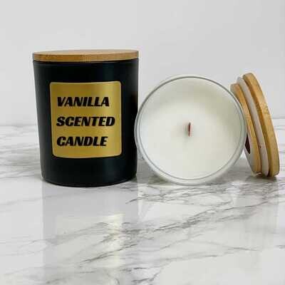 Luxury Scented Cup Candle 150g - Black Cup with Bamboo Lid - Elegance in Every Scent